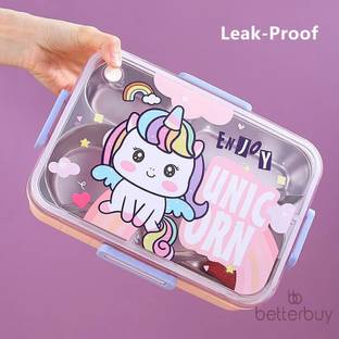 Better Buy Unicorn Leakproof 3 section / 3 Containers Lunch Box