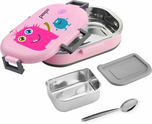 pexpo Tango Insulated Kids Tiffin Box 2 Containers Stainless Steel School Lunch Box