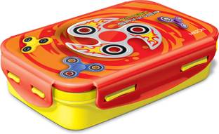 MILTON Steely Insulated Stainless Steel School Lunch Box, Yellow 1 Containers Lunch Box