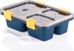 2Mech Plastic lunchbox for kids, Plastic Pickle Box | Spoon & Fork 2 Containers Lunch Box