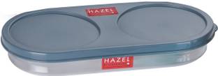 HAZEL Stainless Steel Oval Shape Container Roti box with Airtight 1 Containers Lunch Box