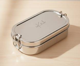 inKitch Stainless Steel Rectangle Lunch Box | Tiffin Box with Steel Inner Small Box 1 Containers Lunch Box