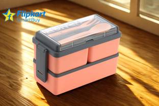 Flipkart SmartBuy Decent 3 Section Lock Lunch Box For College, School, Office 3 Containers Plastic Office Lunch Box