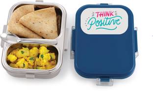 Flipkart SmartBuy Stainless Steel 2-Compartment Lunch Box with Airtight Lid for School Kids 1 Containers Lunch Box