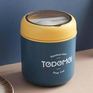 POCARD Soup Container With Spoon Holder and 1 Spoon 530 ml , 1 Container Lunch Box 1 Containers Lunch Box