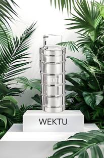 WEKTU premium quality stainless steel 5 box container tiffin pack of 1 5 Containers Lunch Box