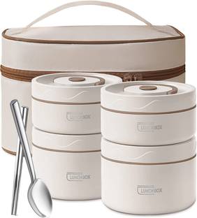 Vrupan Stainless Steel Bento Box Leak Proof Portable Insulated Stackable Food Storage 4 Containers Lunch Box