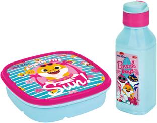 Pratap Fun time Easy(Hungry Kya easy + Fun 300 ml) Baby Shark 2 Containers Lunch Box
