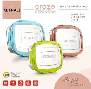 MITHALI Stainless Steel Tiffin Lunch Box 2 Containers Lunch Box