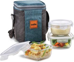cello Elite Mix, Leakproof, Microwave safe (2 x 320 ml, 1 x 240 ml) 3 Containers Lunch Box