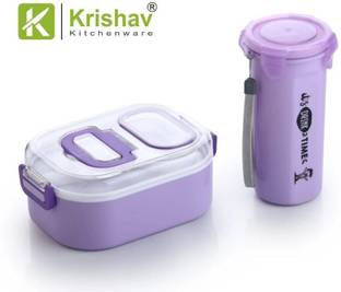 krishav Kids 1st Choice Wow Combo Lunch Box With Bottle 2 Containers Lunch Box 2 Containers Lunch Box