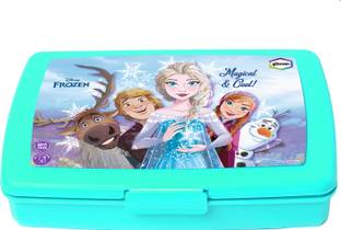 DISNEY Frozen Flip Slim Lunch Box 600ml for Girls/Kids| BPA Free 3 Containers Lunch Box