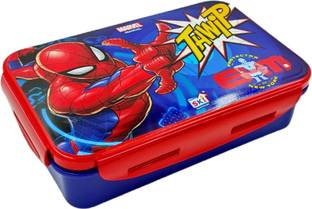 Johnnie Boy Spiderman Lunch Box|100% Non Toxic Plastic, Food Safe, Odour free, Leak Proof c 2 Containers Lunch Box