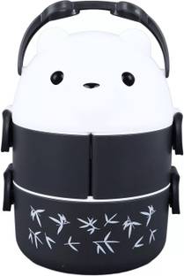 MUMMA MALL Adorable Bear-Shaped Kids Lunch Box 2-Layer Insulated, BPA-Free & Leak-Proof 2 Containers Lunch Box