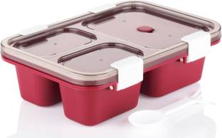 Flipkart SmartBuy Lunch Box for Kids Lunch Box Set - Plastic 3 Compartment Reusable Food Container 1 Containers Lunch Box