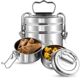 KARVA GROUP Stainless Steel Clipper 2 Containers Lunch Box