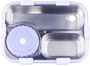 Uni Seoul Korean Bento Box 3 Grid with Soup Bowl 3 Containers Lunch Box