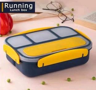 Masox Store 4 Compartment Plastic Tiffin Box, Air Tight for Sandwiches, Pasta U1 4 Containers Lunch Box