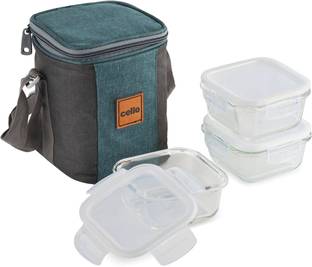 सेलो Elite Square Lunch box 3 pcs set 3 कंटेनर लंच बॉक्स