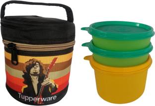 TUPPERWARE Junior Rocker Lunch Set Each 450+170+170ml,With Bag (Pack of 4) 3 Containers Lunch Box