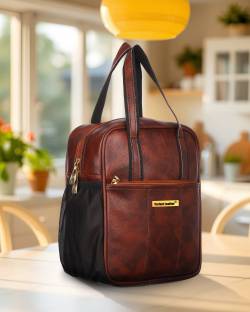 Perfect Leather Unisex Leather Tiffin Bags 1 Containers Lunch Box