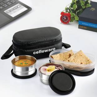 cello Double treat Lunch Box - 3 container 3 Containers Lunch Box