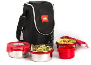 cello MF Click Steel 4 Containers Lunch Box