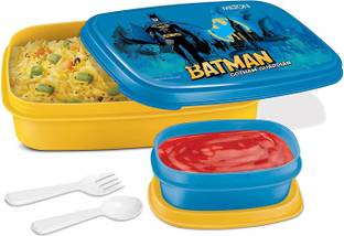 MILTON Fun Time Batman Cartoon Print Polypropylene Kids Tiffin with Inner Container 2 Containers Lunch Box