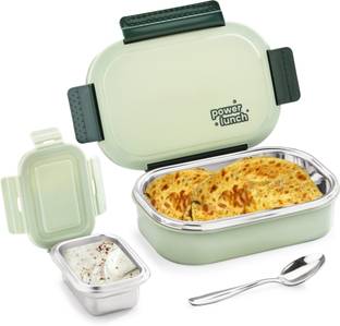 Pratap Power Lunch Steel Insulated (With Separate 130ml Box) 2 Containers Lunch Box