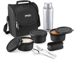pexpo Steel Meal Box Ultra With 750 ml 3 Containers Lunch Box