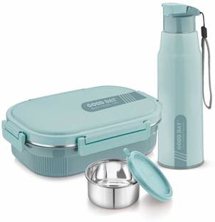Good Day Happy Pack Combo Set | Lunch Box and Water Bottle Combo For Kids 2 Containers Lunch Box