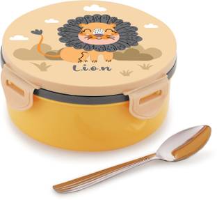 Nabhya Insulated Stainless Steel Lunch Box| Inner Leak Proof Container & Spoon For Kids 2 Containers Lunch Box