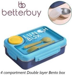 Better Buy Double Layer Big Bento 4 Containers Lunch Box