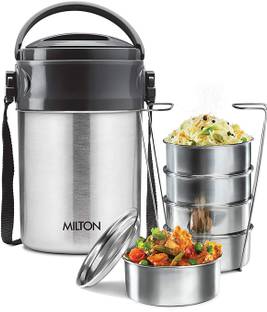 MILTON Steel On Deluxe 5 Insulated Tiffin Box 5 Containers Lunch Box