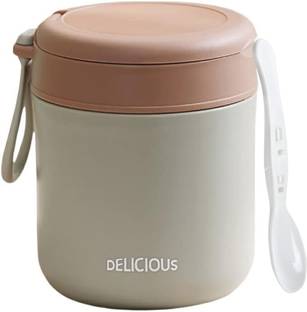 Bhaguji Insulated Food Container for Kids Adult Food Jar with Folding Spoon Leak Proof 1 Containers Lunch Box