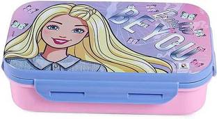 striders Barbie Lunch Box for Kids Insulated, Compact & Includes Spoons 1 Containers Lunch Box