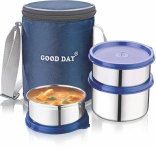 Good Day Perfect3pcs_Blue 3 Containers Lunch Box
