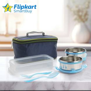 Flipkart SmartBuy Sumo Stainless Steel Container Food Tiffin, 2 Containers Lunch Box