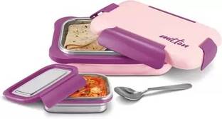 MILTON More Meal Large Tiffin , 770 ml, with Container, 175 ml and Spoon 2 Containers Lunch Box