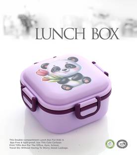 YOGXEM Decent 3 Section Lock Lunch Box For College, School, Office 4 Containers Lunch Box