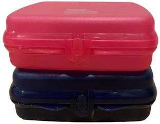 TUPPERWARE Sandwich box 2 Containers Plastic Office Lunch Box