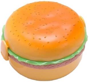 JANMESH ENTERPRISES Lunch Box for Kids Burger Shape School Tiffin Box for Boys & Girls 2 Containers Lunch Box