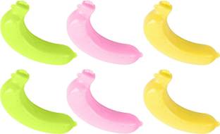 DJRetails Plastic Banana Carry Case , Colour May Vary_New 6 Containers Lunch Box