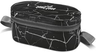 MILTON Executive Lunch Box(2 SS Container,1 Microwave Safe Container),Black 3 Containers Lunch Box
