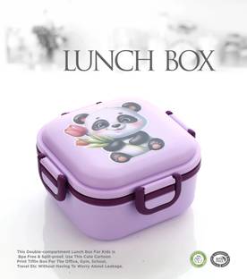 YOGXEM Decent 3 Section Lock Lunch Box For College, School, Office 4 Containers Lunch Box