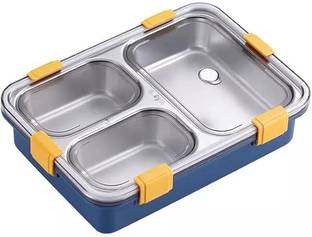 tribbo Lunch Box Sealed Leakage Proof Stainless Steel Lunch Box 3 Containers Lunch Box