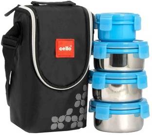 cello MF Steel Click 4 Containers Lunch Box