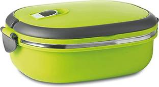 RAREGEAR Stainless Steel Insulated 2 Grid Dual Handle Lunch Box with 2 Containers Lunch Box