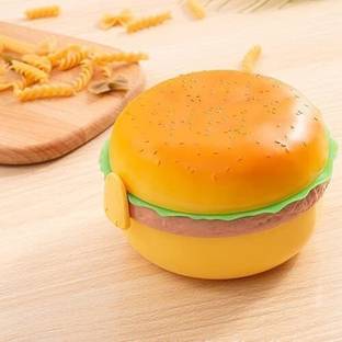 FLOSTRAIN Burger Lunch Box, Food Container with Spoon for Girls and Boys 1 Containers Lunch Box