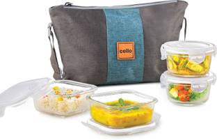 cello Elite Mix, Leakproof, Microwave safe (2 x 320 ml, 2 x 240 ml) 4 Containers Lunch Box